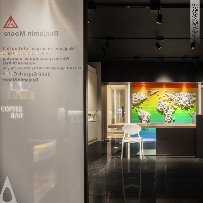 Iron Interior Space and Exhibition Design Award Winner 2019 Benjamin Moore Wuxi Showroom 