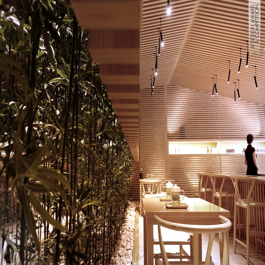 Zhuyeqing Tea Store - Golden Interior Space and Exhibition Design Award Winner