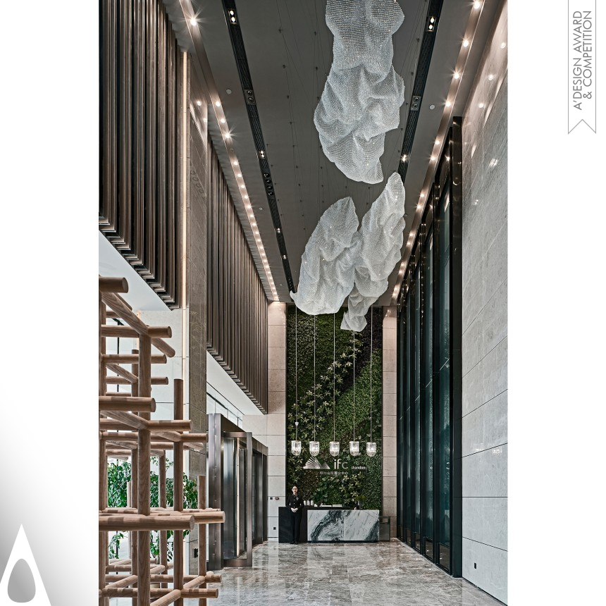 Silver Construction and Real Estate Projects Design Award Winner 2019 IFC Center of Shandong Greenland Interior Design 