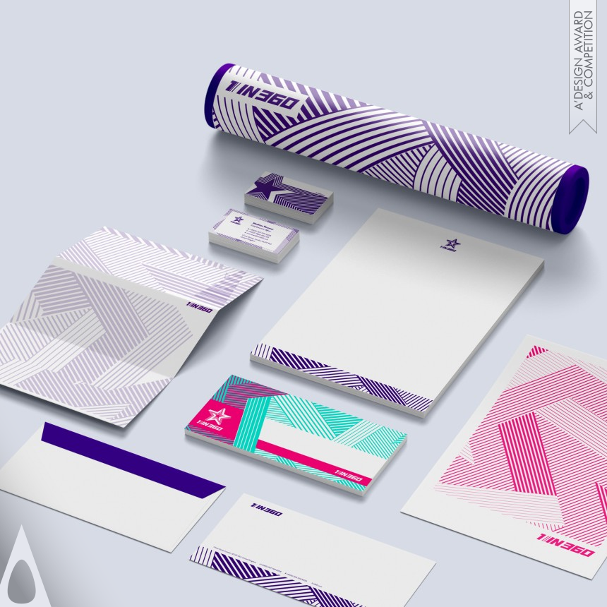 Silver Graphics, Illustration and Visual Communication Design Award Winner 2019 1in360  Brand Identity Redesign 