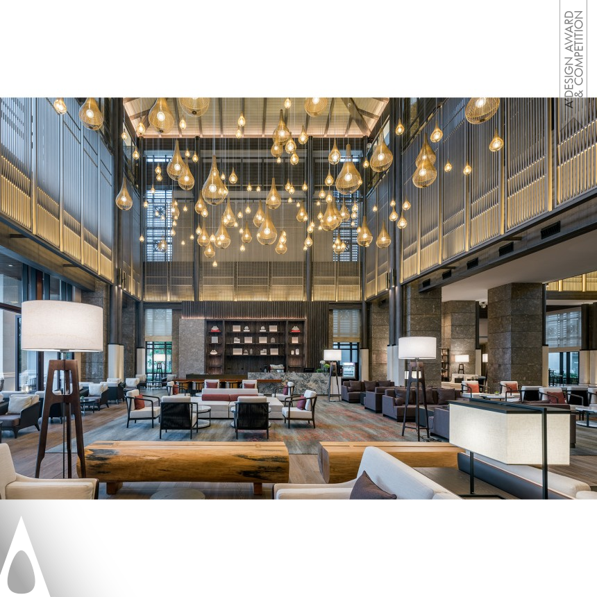 Silver Interior Space and Exhibition Design Award Winner 2019 Shenzhen Marriott Hotel Golden Bay Hotel 