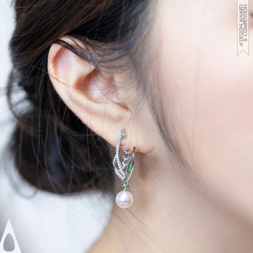 Sylvia Jielu Zhang's Heart of Young Grass Earring