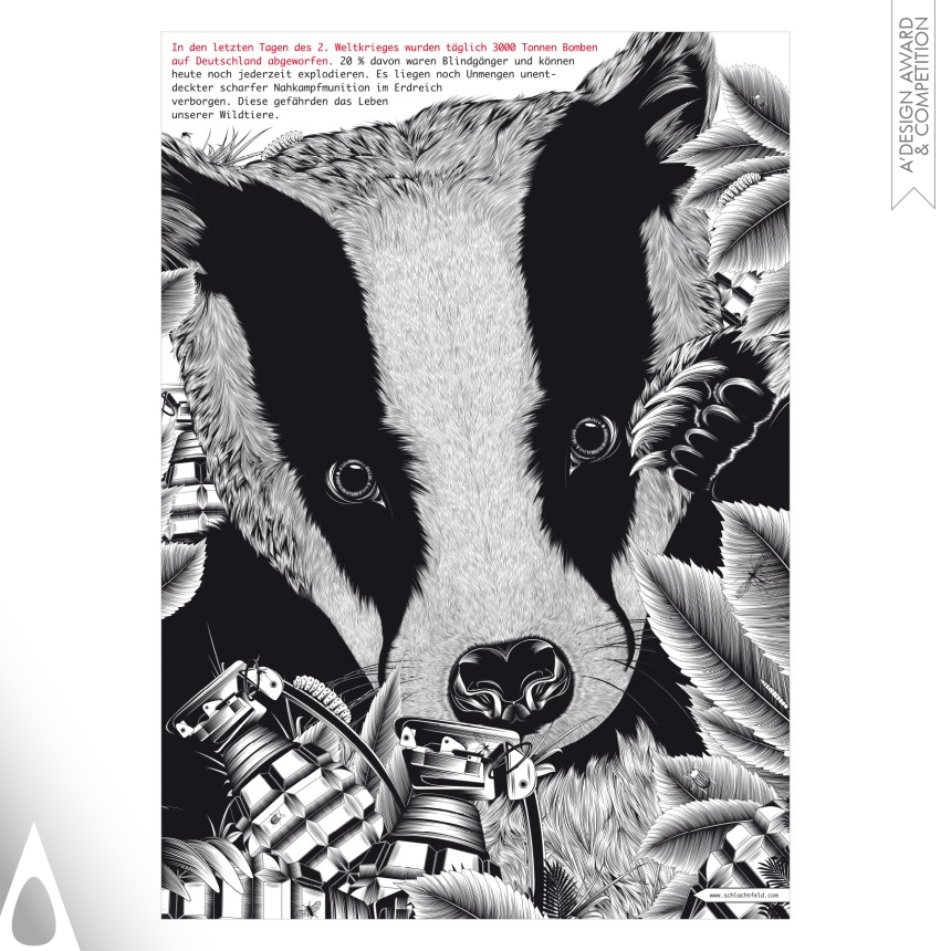 Silver Graphics, Illustration and Visual Communication Design Award Winner 2019 Schlachtfeld Wildnis Illustration 