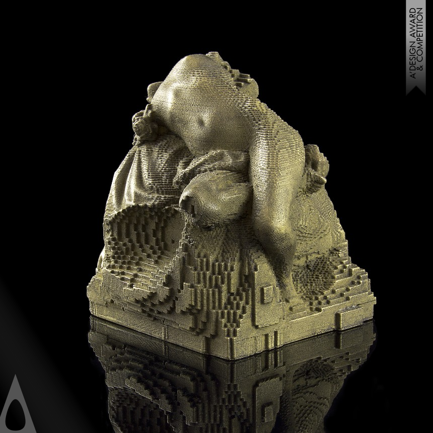 Bronze 3D Printed Forms and Products Design Award Winner 2019 Facets 3D Print Art Piece 