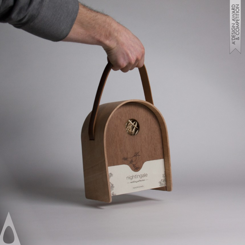 Bronze Sustainable Products, Projects and Green Design Award Winner 2019 Nightingale Headphone Packaging 