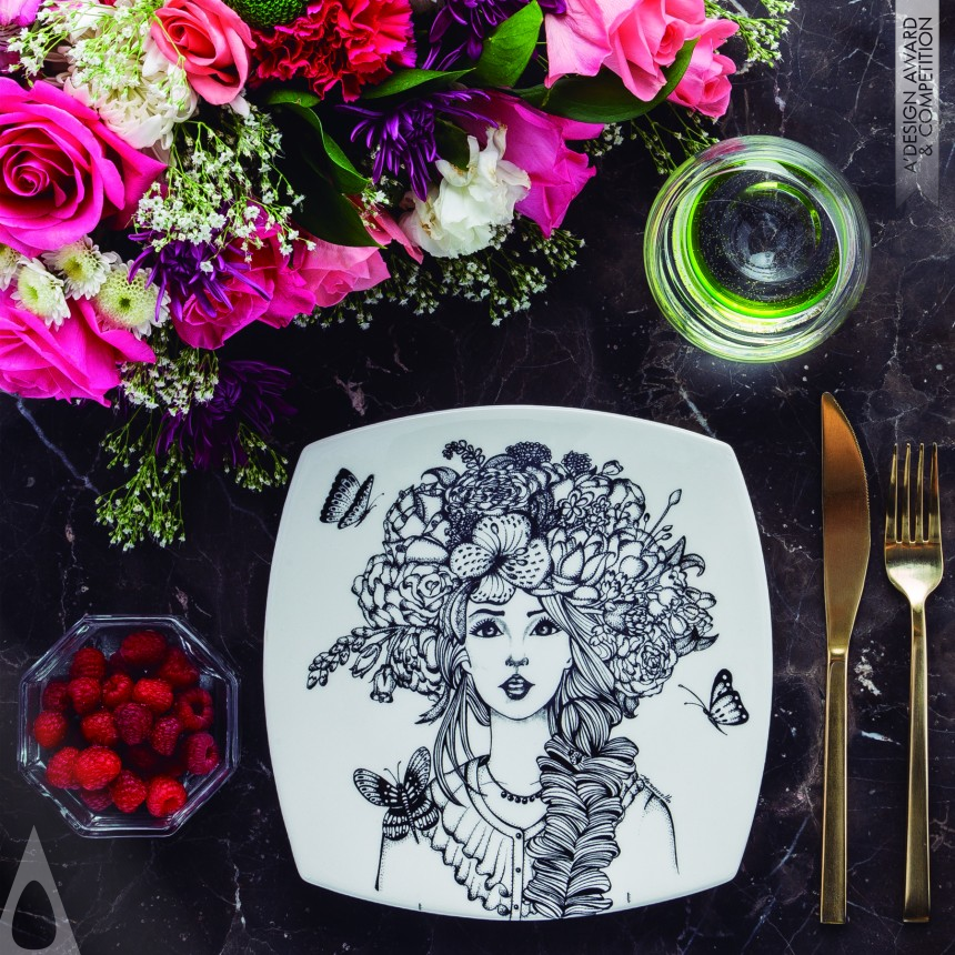 Iron Graphics, Illustration and Visual Communication Design Award Winner 2019 Muse Decorative plate 