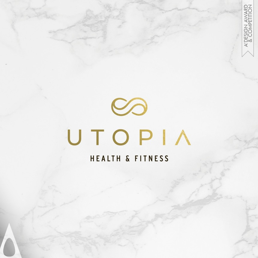 Silver Graphics, Illustration and Visual Communication Design Award Winner 2019 Utopia Health & Fitness Brand Identity 