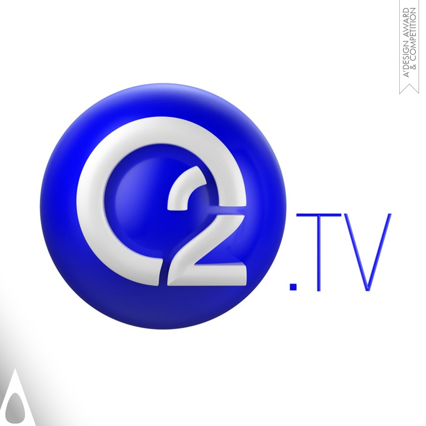 Iron Graphics, Illustration and Visual Communication Design Award Winner 2019 O2.tv Logo for the National Television 