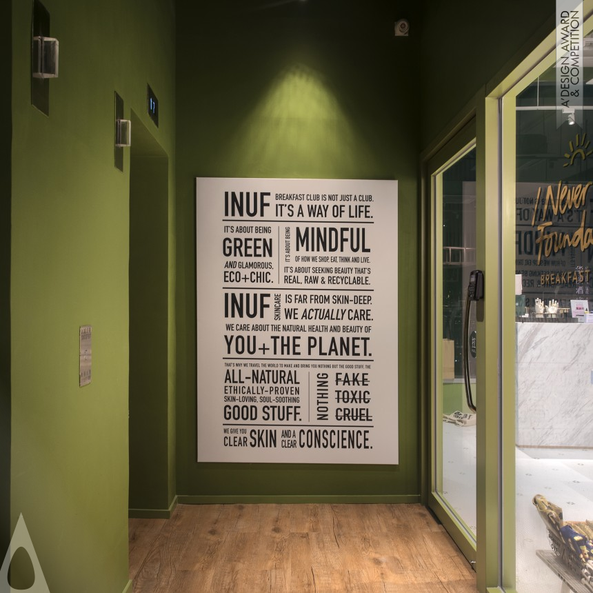 Bronze Interior Space and Exhibition Design Award Winner 2019 I Never Use Foundation Breakfast Club Retail 