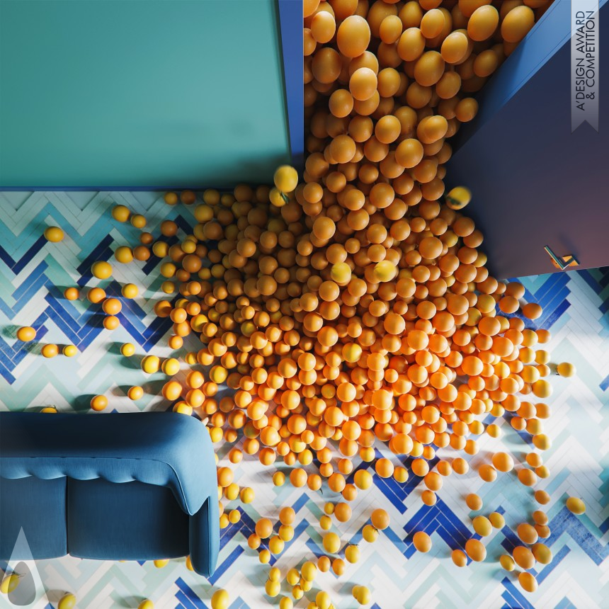 Golden Computer Graphics, 3D Modeling, Texturing, and Rendering Design Award Winner 2019 Orange Mood Digital Ad 