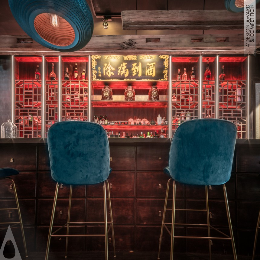 Silver Interior Space and Exhibition Design Award Winner 2019 GanBei A Lounge Bar 