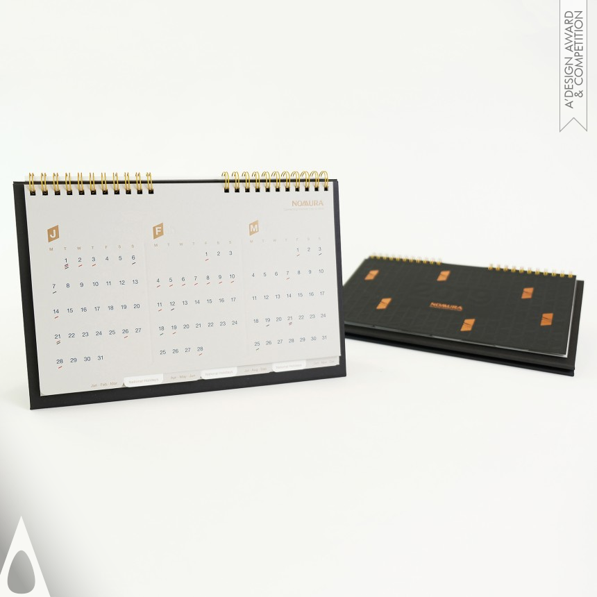 Bronze Graphics, Illustration and Visual Communication Design Award Winner 2019 Nomura 2019 Calendar Desktop Calendar 