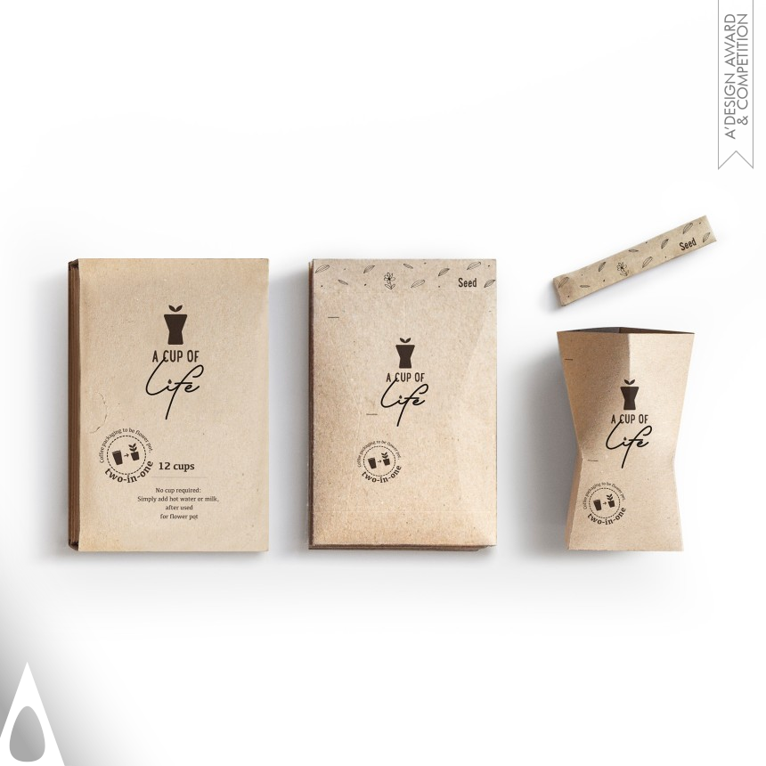 Silver Packaging Design Award Winner 2019 A Cup of Life Multifunctional Coffe Cup 