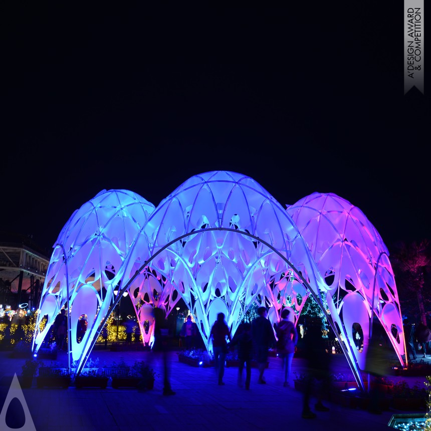 Bronze Lighting Products and Fixtures Design Award Winner 2019 Coral Heart Installation Art 