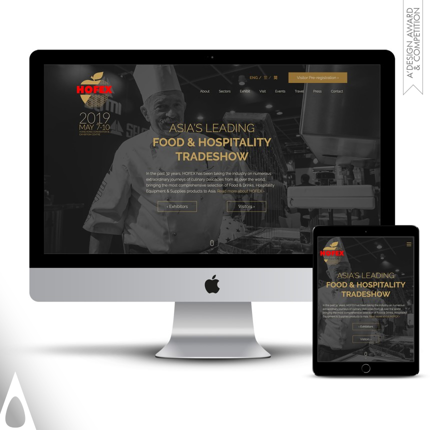 Silver Website and Web Design Award Winner 2019 Hofex Website 