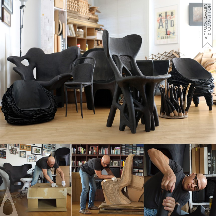 Vadim Kibardin's Paper Furniture Collection Chair 