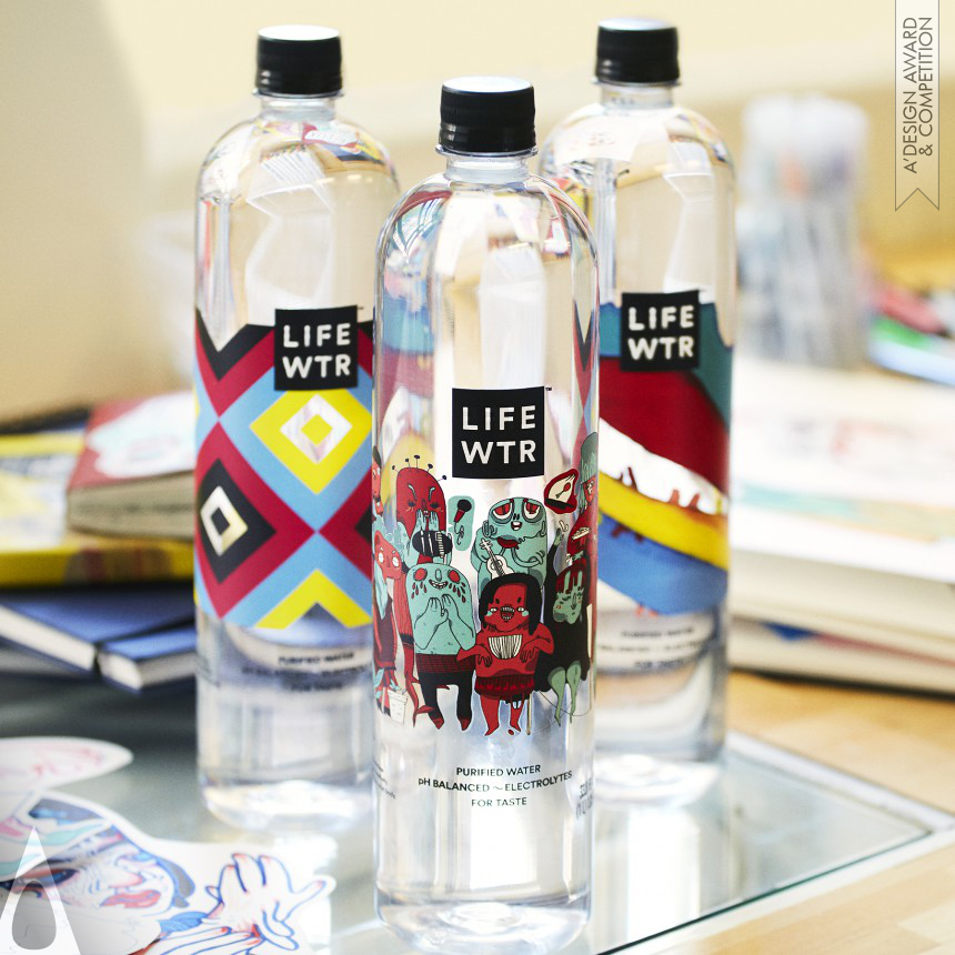 Golden Packaging Design Award Winner 2019 LIFEWTR Series 4: Arts in Education Bottled Water 