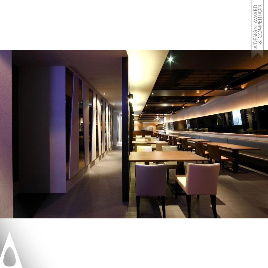 Bronze Interior Space and Exhibition Design Award Winner 2019 Inky Black and Bamboo Green Restaurant 