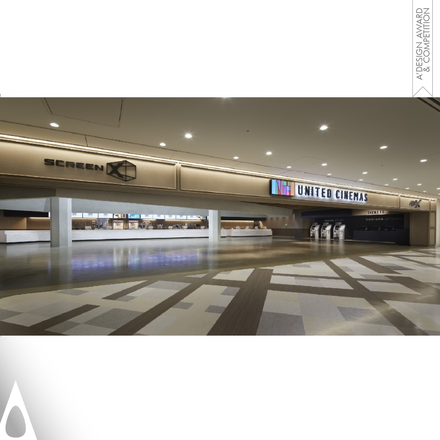 Bronze Interior Space and Exhibition Design Award Winner 2019 United Cinemas Fukuoka Momochi Cinema Complex 