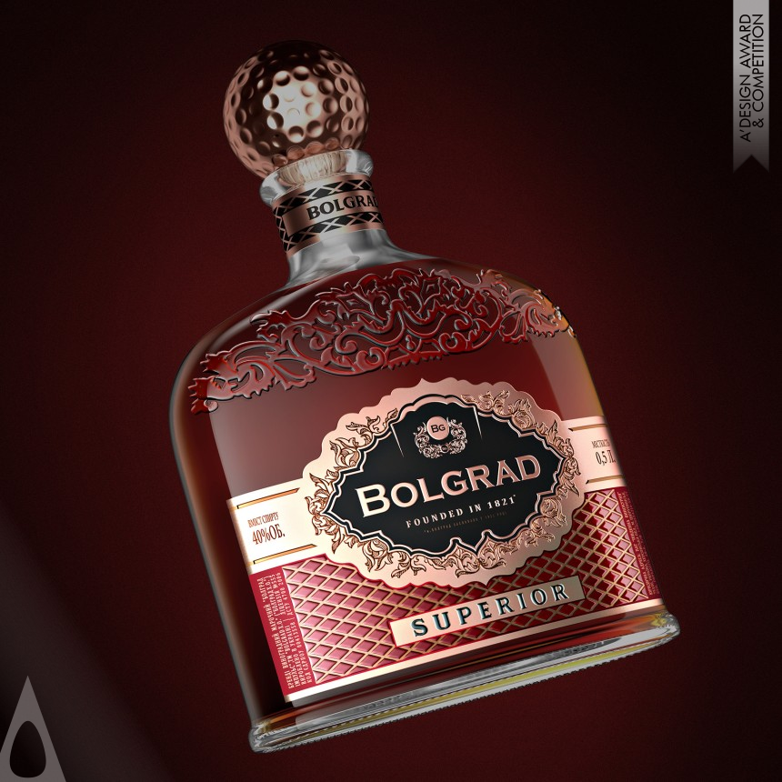 Silver Packaging Design Award Winner 2019 Bolgrad Brandy XO Brandies Label 