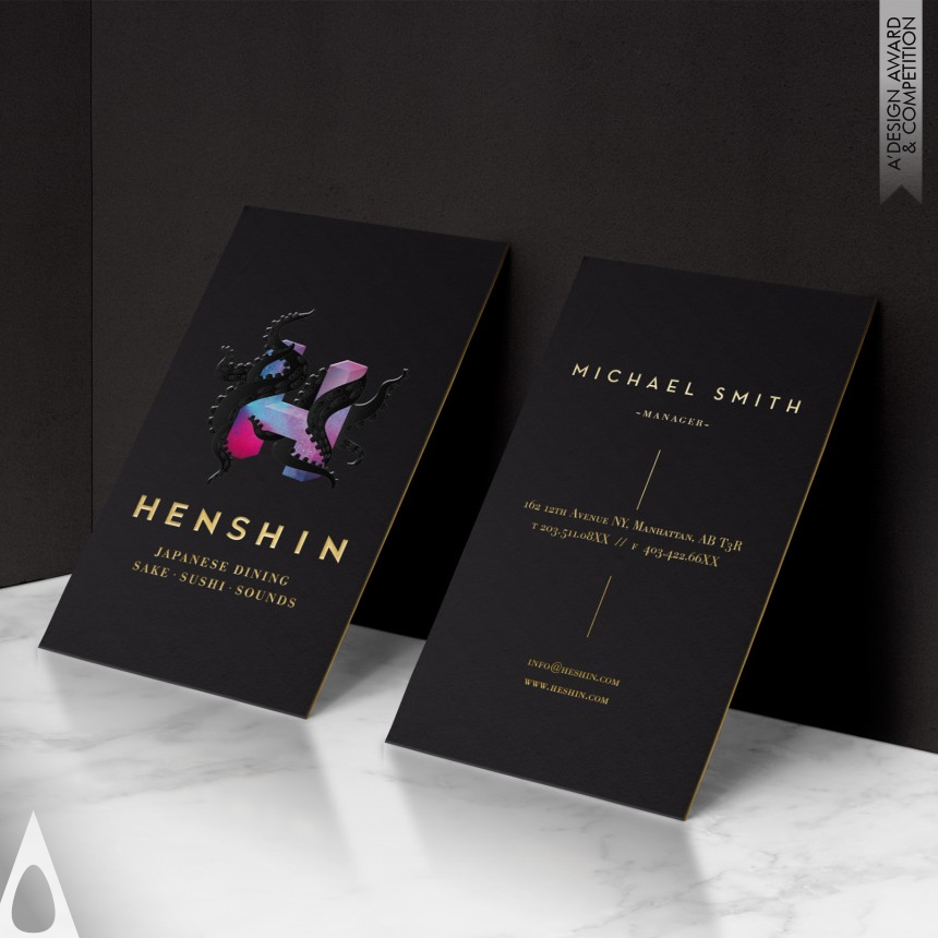 Silver Graphics, Illustration and Visual Communication Design Award Winner 2019 Henshin Food and Beverage Branding 