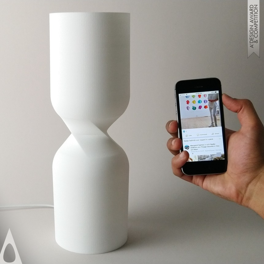 Iron 3D Printed Forms and Products Design Award Winner 2019 enLighten Phone Use Tracking Lamp 