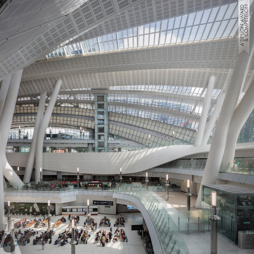 Golden Architecture, Building and Structure Design Award Winner 2019 Hong Kong West Kowloon Station High-Speed Rail Terminus 