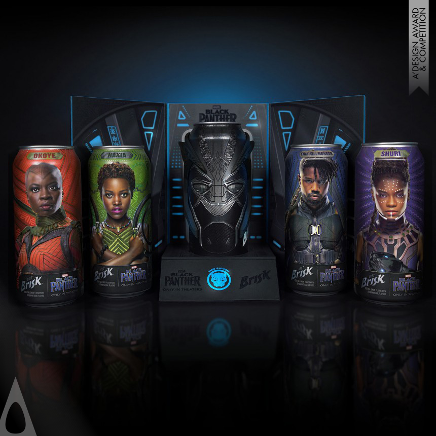 Golden Packaging Design Award Winner 2019 Brisk x Marvel Studios: Wakanda Forever Limited Edition Packaging 