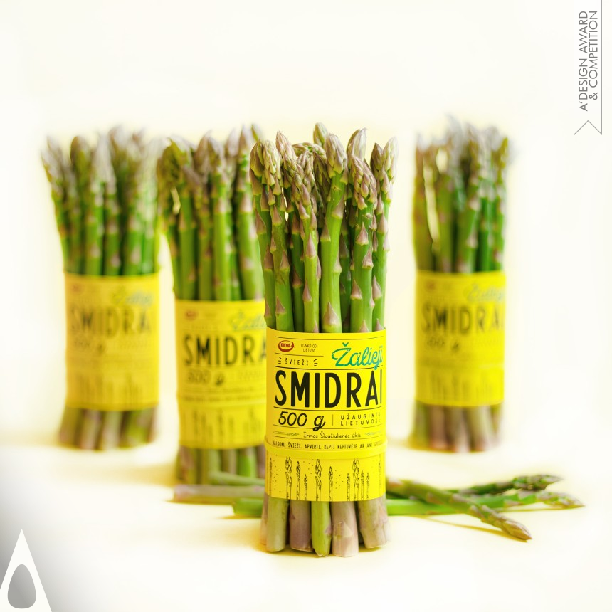 Bronze Packaging Design Award Winner 2019 Green Asparagus Packaging Design 