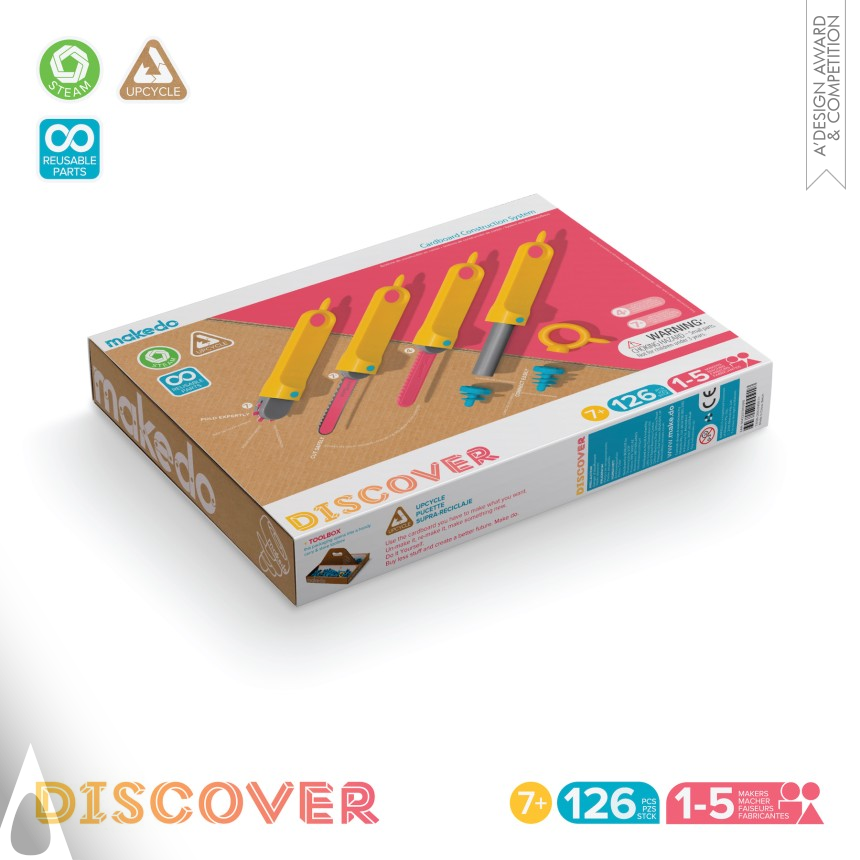 Golden Toys, Games and Hobby Products Design Award Winner 2019 Makedo Cardboard Construction System 