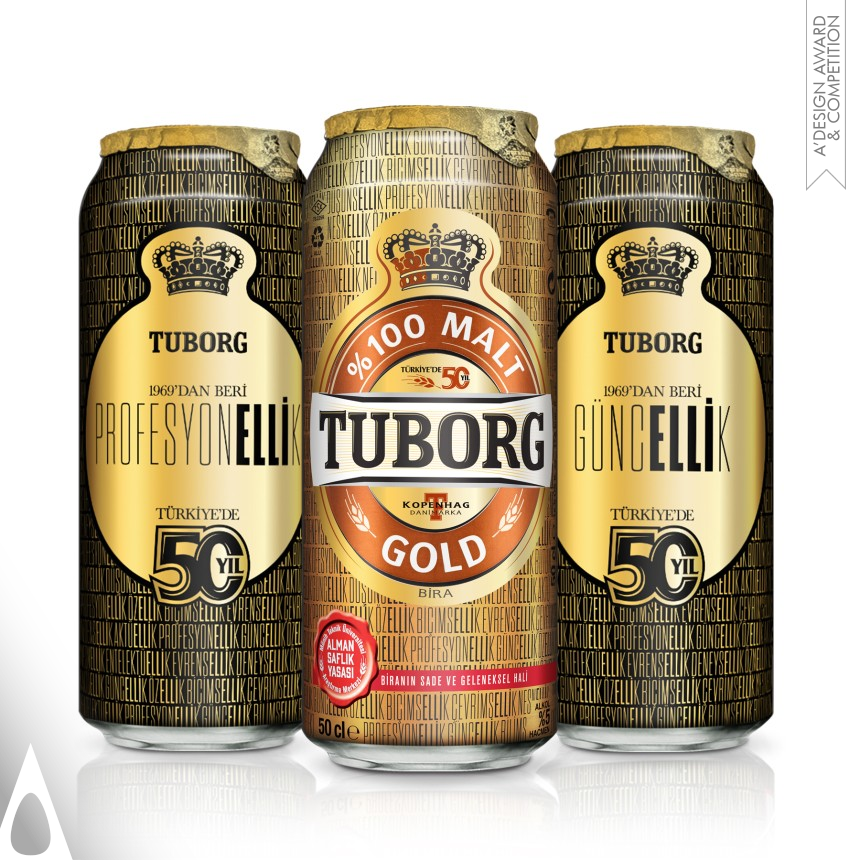 Golden Packaging Design Award Winner 2019 Tuborg, 50 Years in Turkey Beer Can 