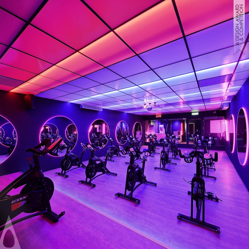 Bronze Interior Space and Exhibition Design Award Winner 2019 Happy Hour Spinning bike room 