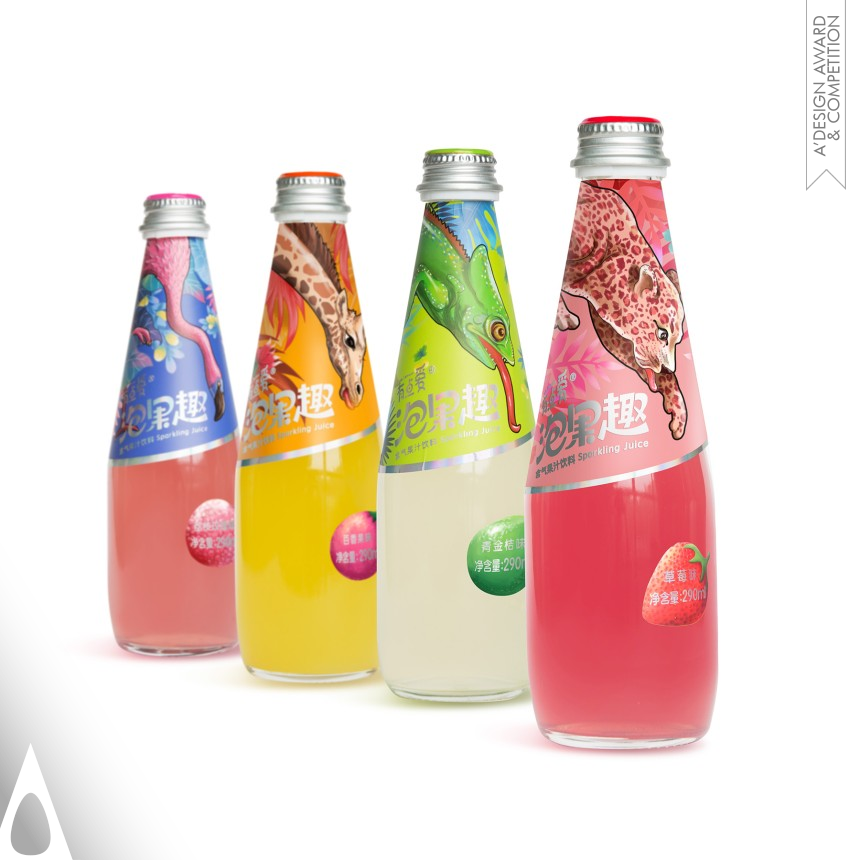 Bronze Packaging Design Award Winner 2020 Sparkling Juice Beverage Packaging 