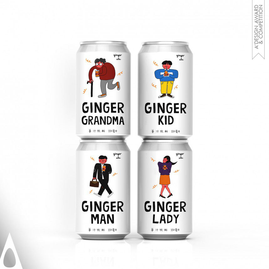 Silver Packaging Design Award Winner 2020 Happy Ginger Ale Beverage 