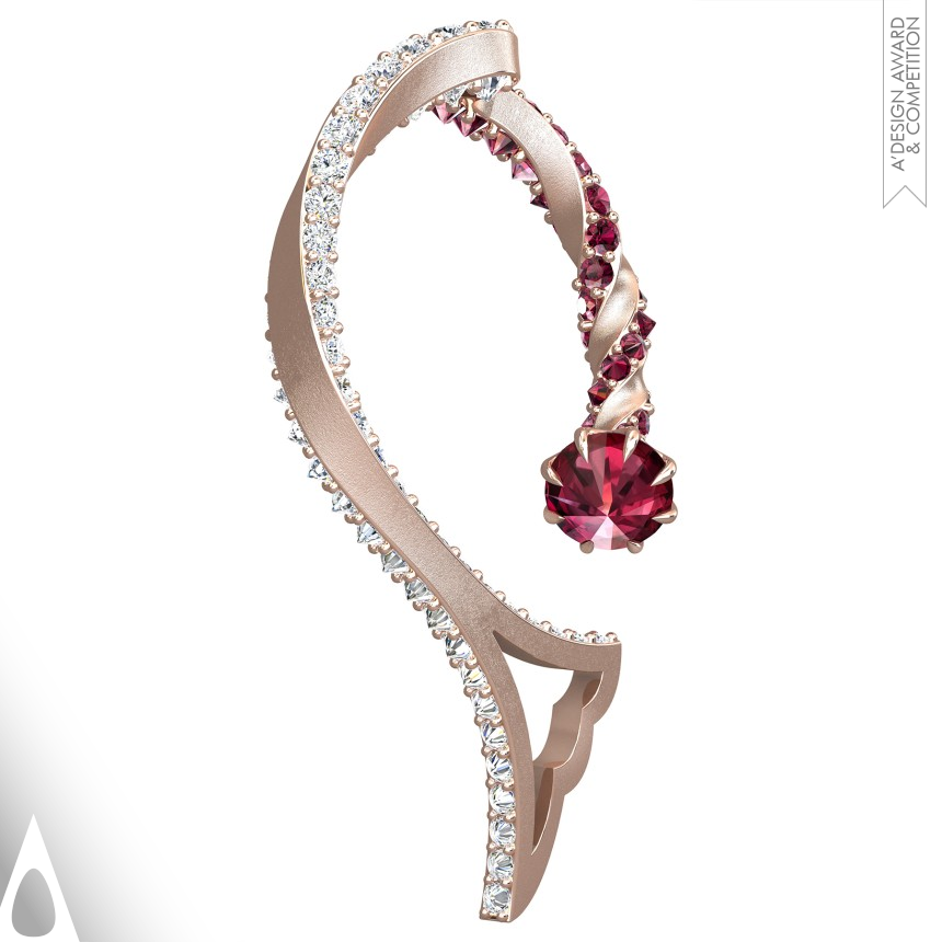 Bronze Jewelry Design Award Winner 2020 Nature Diamond Earrings 