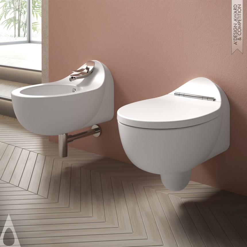 Silver Bathroom Furniture and Sanitary Ware Design Award Winner 2020 Foglia Bathroom Collection 