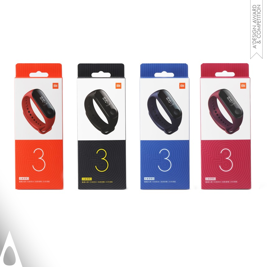 Silver Packaging Design Award Winner 2020 Mi Band 3 Sport Band Packaging 