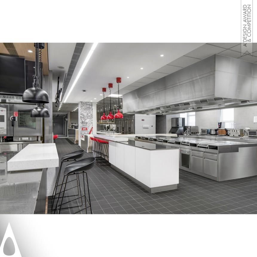 Silver Interior Space and Exhibition Design Award Winner 2020 YumChina Innovation Center Kitchen Lab 