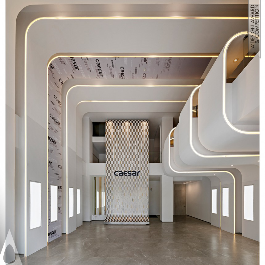 Silver Interior Space and Exhibition Design Award Winner 2020 Elegant Curve Showroom 