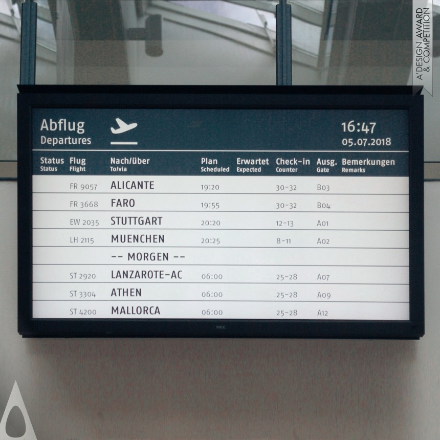 Thomas Geissert's Airport Bremen Wayfinding System