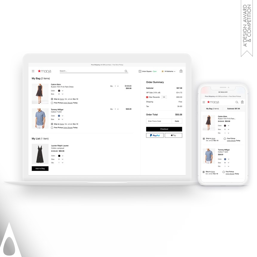 Macy’s Website - Silver Interface, Interaction and User Experience Design Award Winner