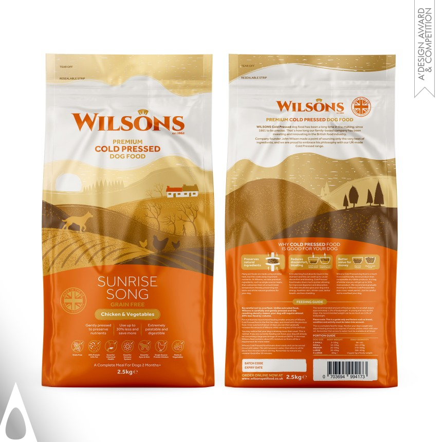 Bronze Packaging Design Award Winner 2020 Wilsons Dog Food Packaging 