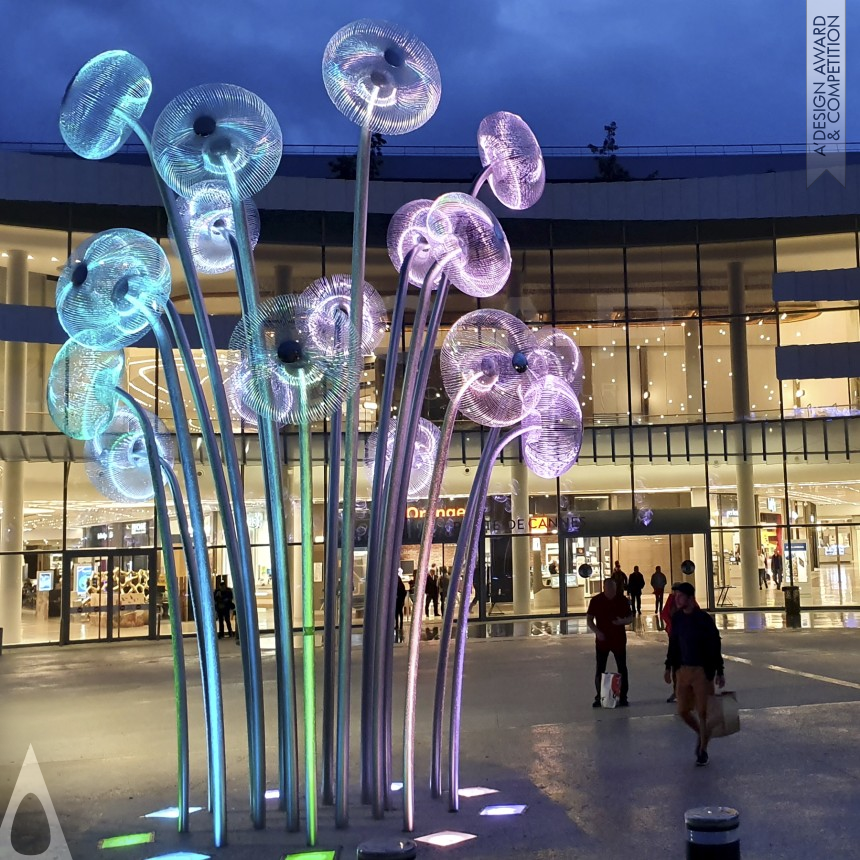 Platinum Fine Arts and Art Installation Design Award Winner 2020 Bubble Forest Public Sculpture 