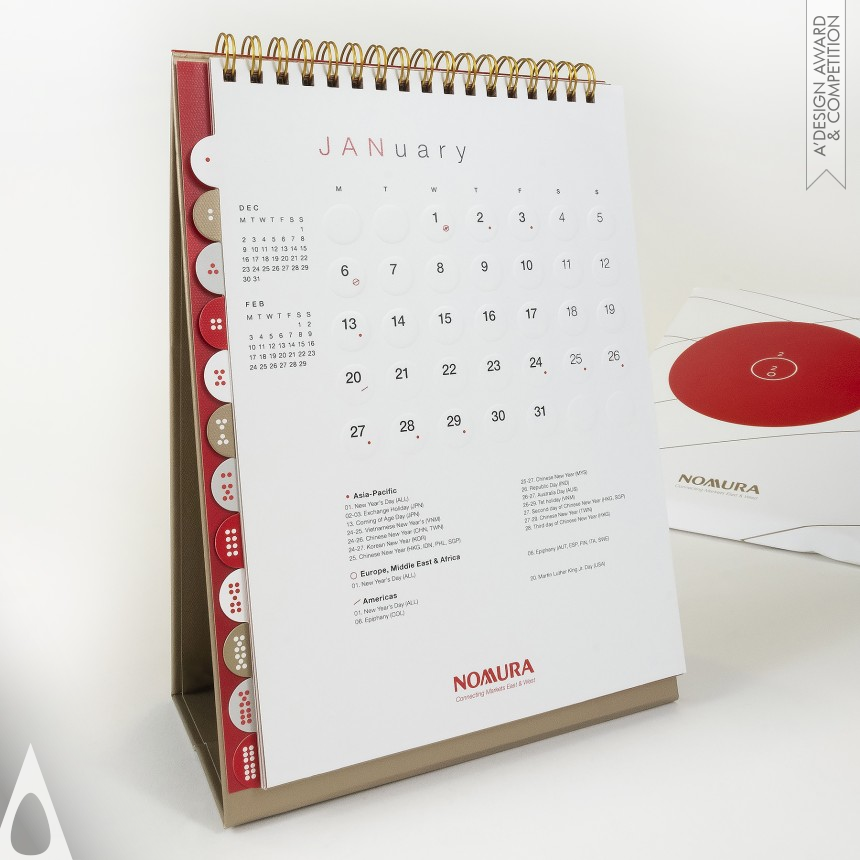 Bronze Graphics, Illustration and Visual Communication Design Award Winner 2020 DOT Desktop Calendar 