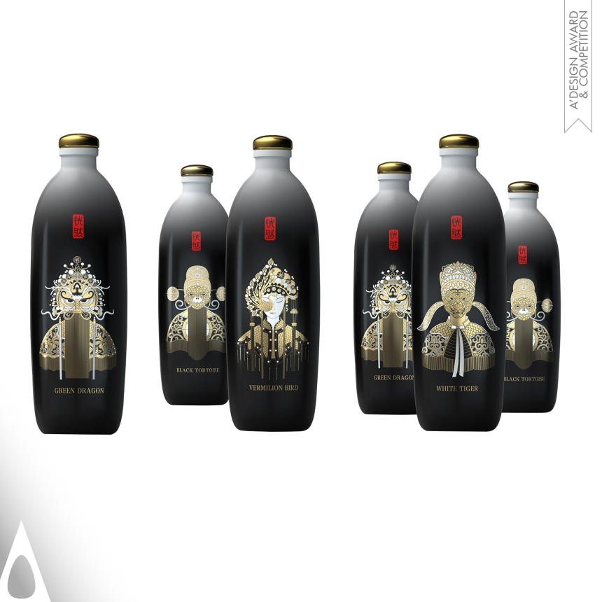 Bronze Packaging Design Award Winner 2020 HuangRan Patron Saint Wine Packaging 