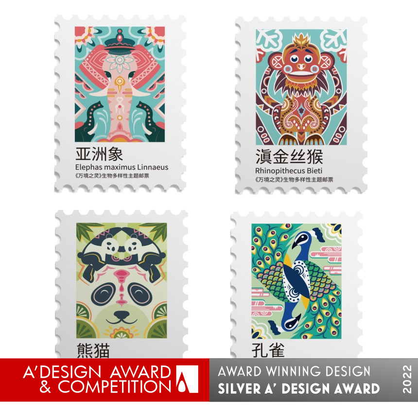 Animal Deadee Stamp Illustration 