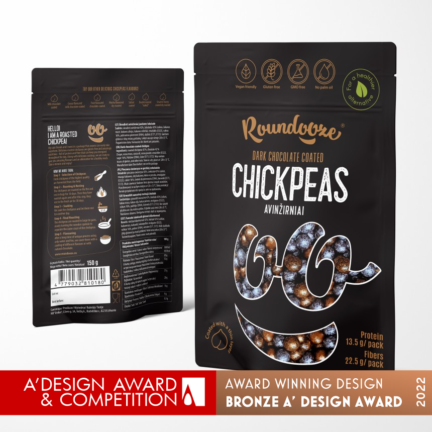 Roundooze Chickpea Snack Packaging