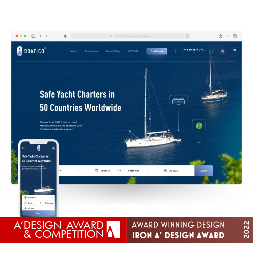 Boatico Yachtcharter Website