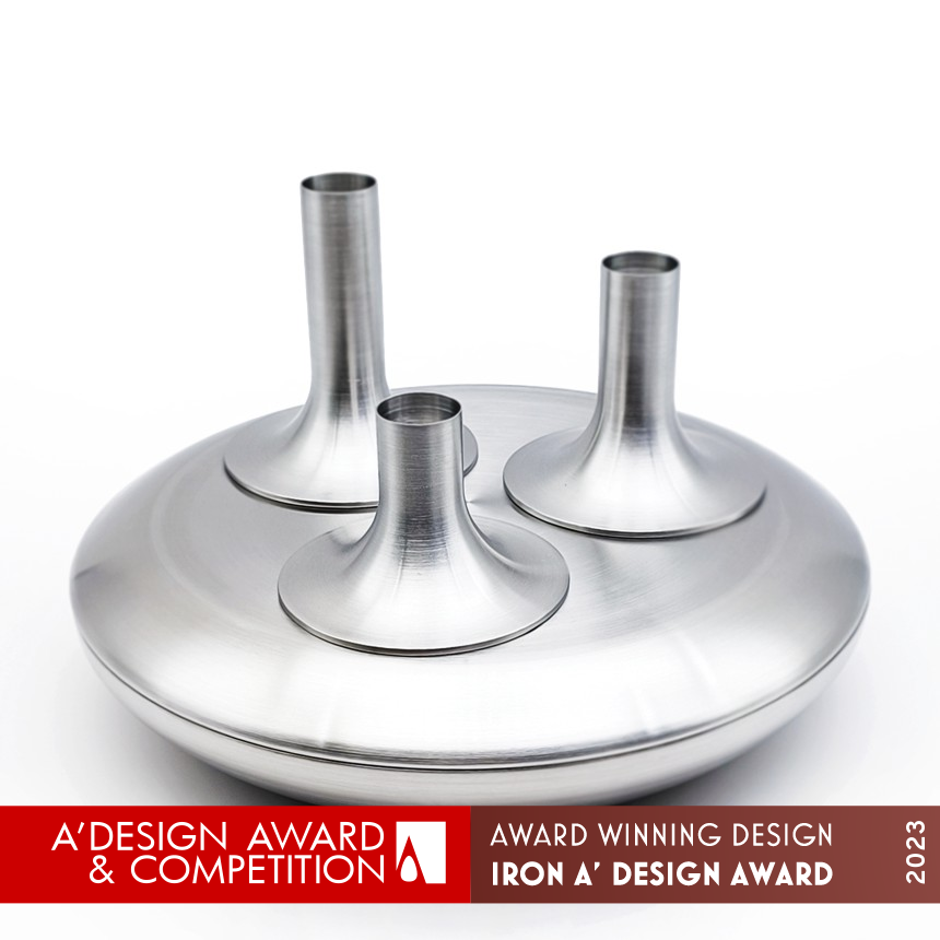 Utospace Stainless Steel Candleholder Set