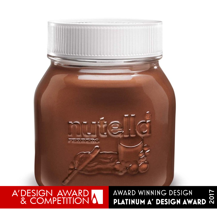 Embossed Nutella Jar for spreadable cream